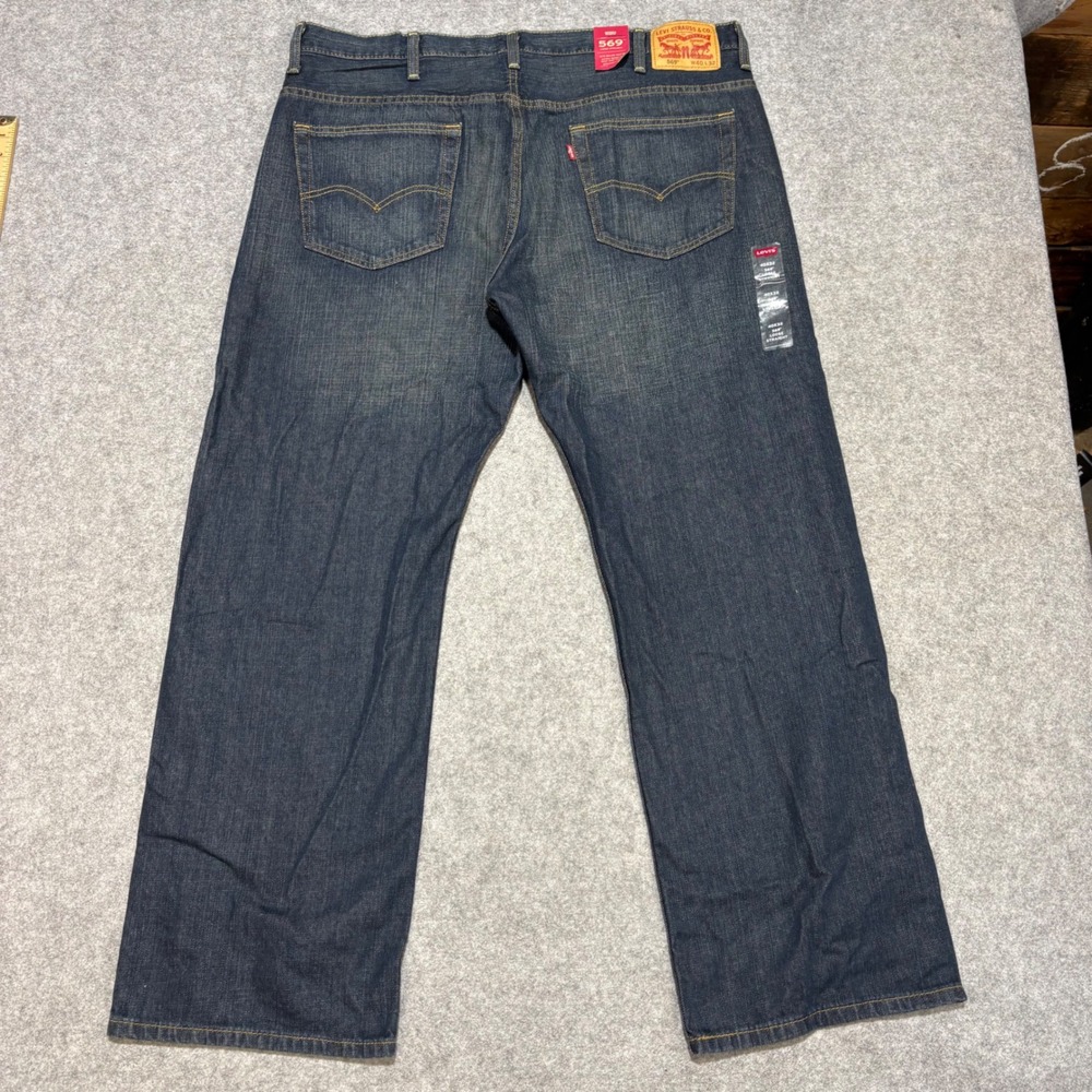 Levis 569 Loose Straight Jeans Mens 40x32 Dark Wash Denim Pants 00569-0125